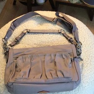 MZ Wallace Gray Nylon Large Crossbody Shoulder bag